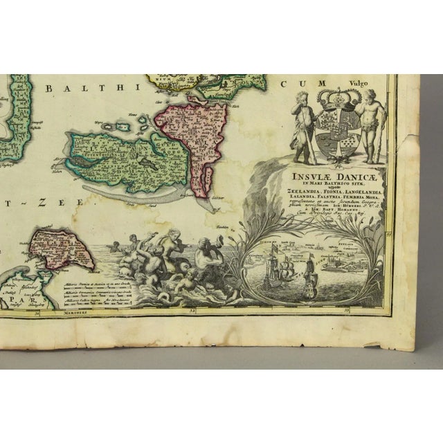 Johann Baptist Homann (1664-1724, Nuremberg) Map of Denmark, C. 1715-1730 For Sale In Houston - Image 6 of 13