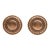 Pair of 1890s Brass Niles Chicago Passage Door Knobs For Sale