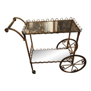 Giltiron Vintage Italian Bar Cart For Sale