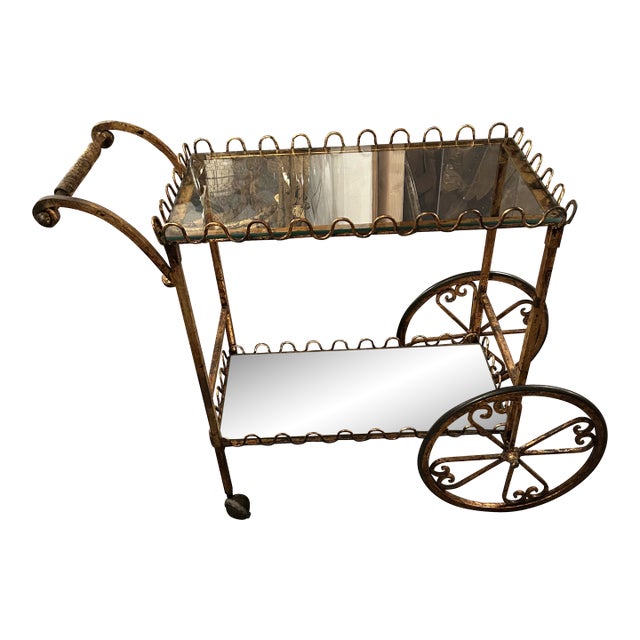 Giltiron Vintage Italian Bar Cart For Sale