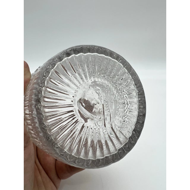 Glass Early Blown Pressed Flint Glass Bar Bottle, Boston and Sandwich Glass Co. Circa 1830's For Sale - Image 7 of 11