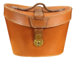Round Leather Hat Trunk