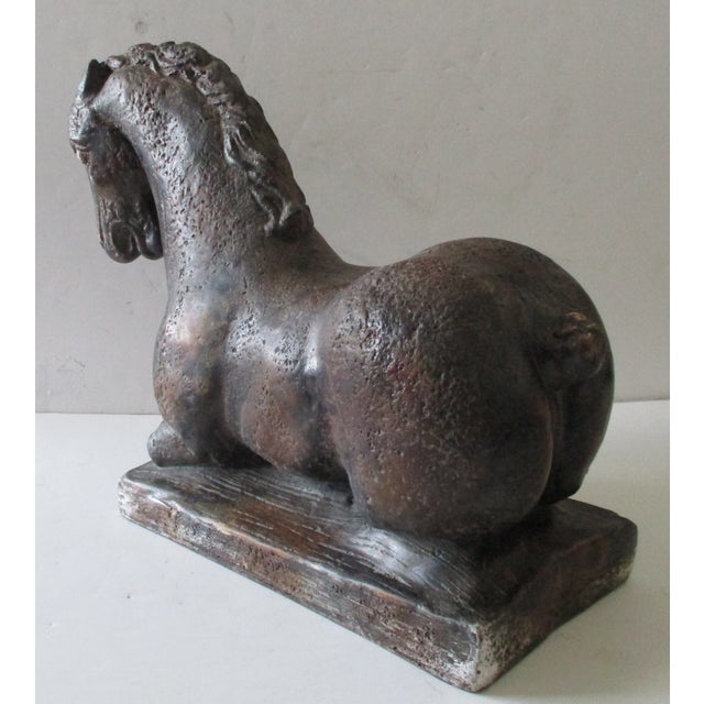 1980s Attila Tivadar Cast Stone Chinese Tang Horse Sculpture Chairish