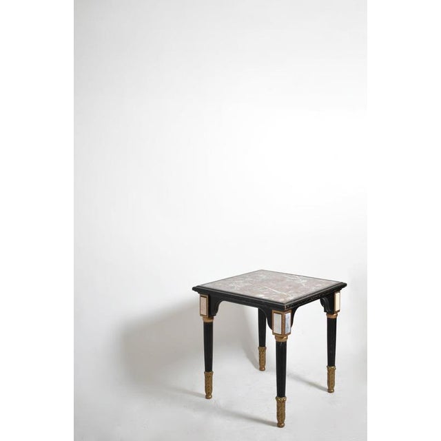 Louis XVI Style Ebonised Pedestal Table, 1930s For Sale - Image 4 of 6