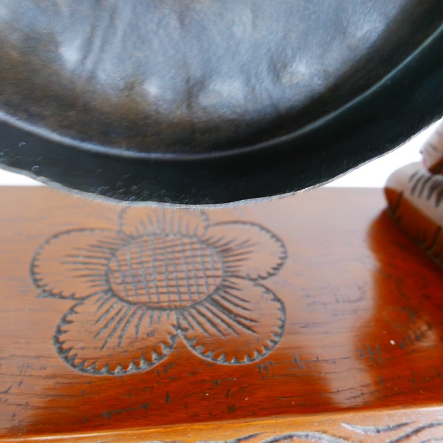 Antique Hand-Carved Elephant Table Gong For Sale - Image 12 of 18