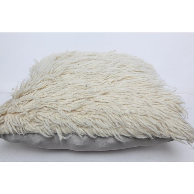 Beige Handwoven Beige Tone Throw Pillow Rug -20'' X 20'' For Sale - Image 8 of 9