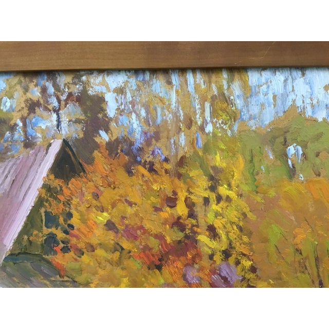 1998 “Moscow, Village Sokol“ Oil Painting on Board by Piotr Ivanovich Kostinski For Sale - Image 4 of 12