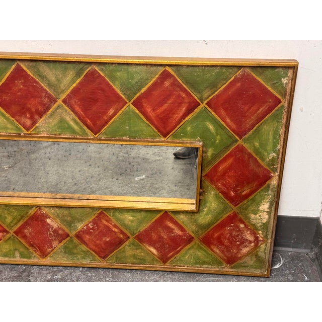 Vintage Italian Fresco Wall Mirror For Sale - Image 4 of 12