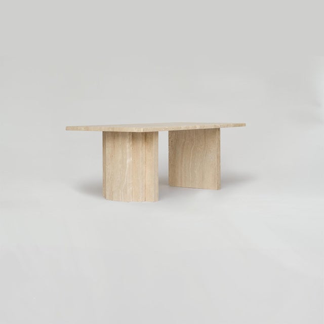 Contemporary Brut Travertine Coffee Table by Kiwano Concept For Sale - Image 3 of 8