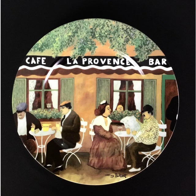 1990’s Guy Buffet- Cafe La Provence Dinner Plate For Sale - Image 6 of 6