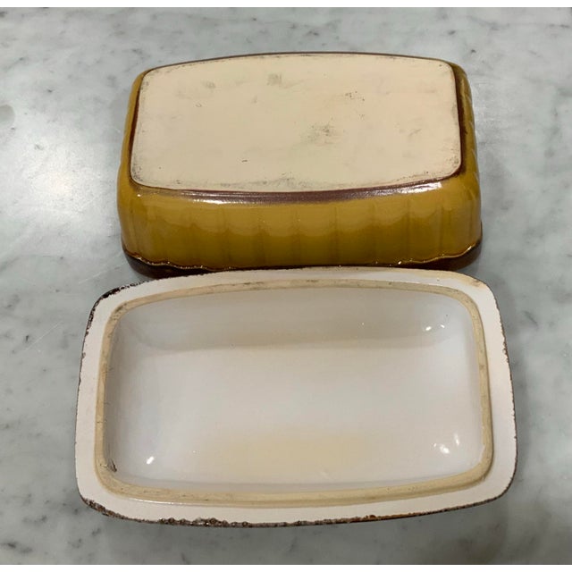 English Antique French Barbotine Majolica Earthenware Pâté & Game Terrine / Tureen With Geese Pond Tableau For Sale - Image 3 of 9