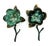 Late 20th Century Pair of Vintage Verdigris Brass Floral Sculptures / Candle Holders – Hollywood Regency / Botanical Style For Sale - Image 5 of 10