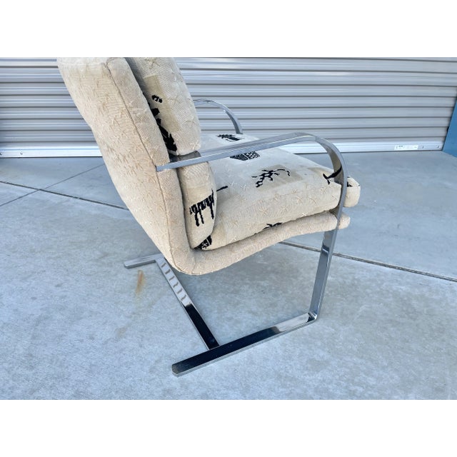 Vintage Chrome Dining Chairs Attributed to Ludwig Mies Van Der Rohe - Set of 4 For Sale - Image 12 of 13