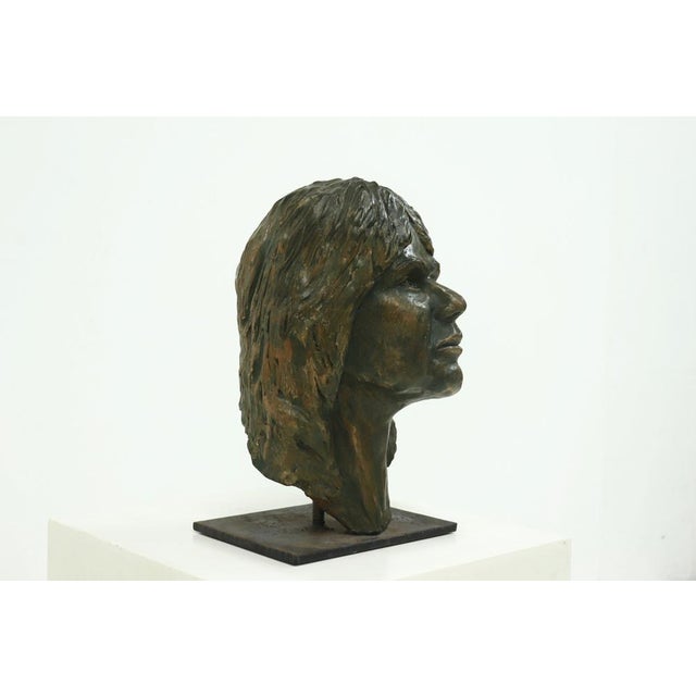 Sculpted Clay Female Bust, 1970s For Sale - Image 6 of 8