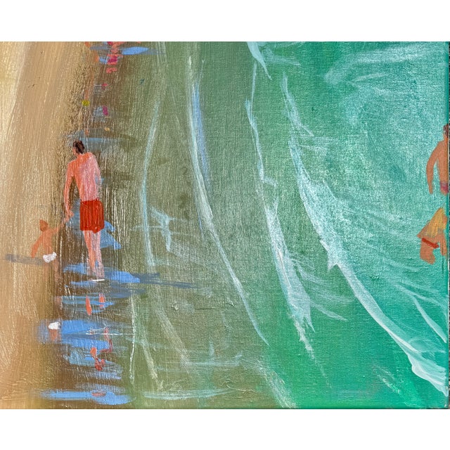 "Florida Beach Activities" Acrylic on Canvas by Joe Davis For Sale - Image 4 of 13