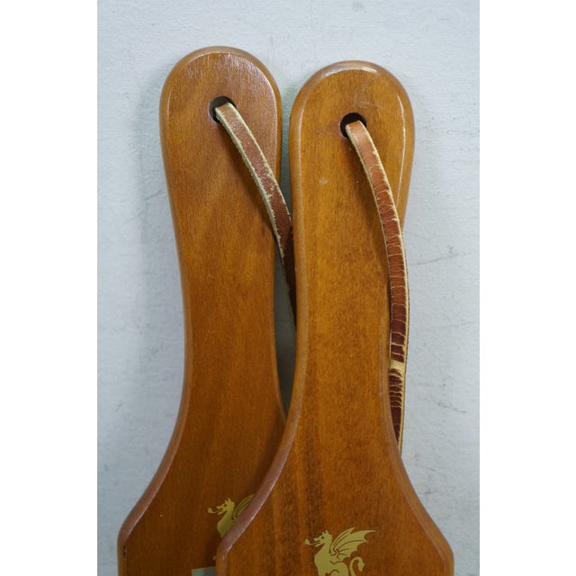 Wood 1960s Miami University Bθπ Beta Theta Pi Greek Fraternity Hazing Paddles 22" For Sale - Image 7 of 15