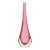 1960 Flavio Poli for Seguso Pink Murano Hand Blown Art Glass Vase Teardrop Shape For Sale