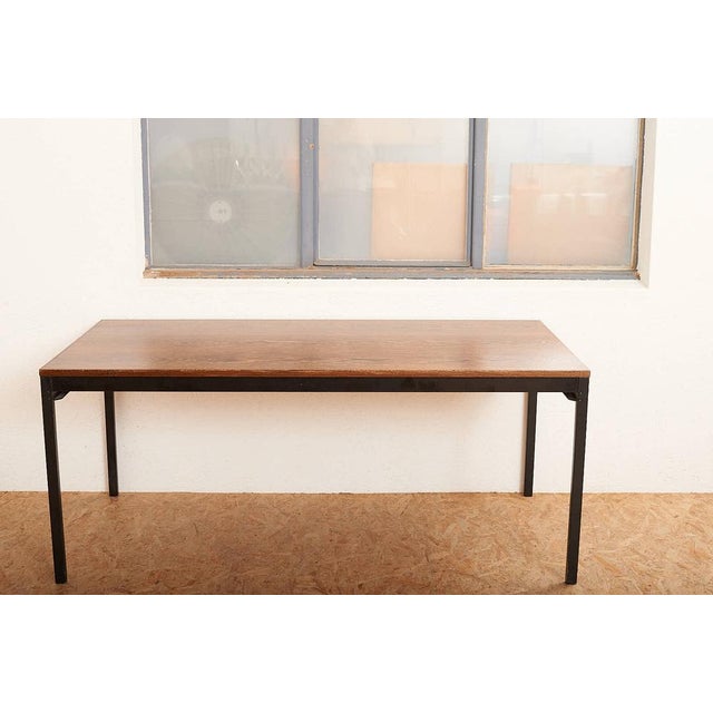 Series II Desk with Wenge Veneered Top, Black Lacquered Tubular Steel Frame & Extensions by Dieter Waeckerlin for Idealheim, 1964 For Sale - Image 16 of 18
