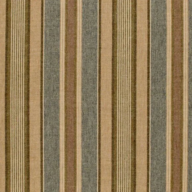 Contemporary Sample - Schumacher Edgemere Stripe Fabric in Denim For Sale - Image 3 of 3