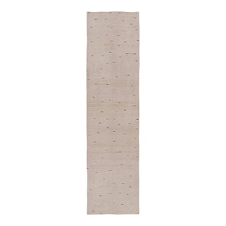 Rug & Kilim’s Contemporary Runner Rug, Beige and Cream Minimalist Design For Sale