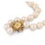 Contemporary Vintage Ruby Diamond Pearl 14k Yellow Gold Necklace For Sale - Image 3 of 6