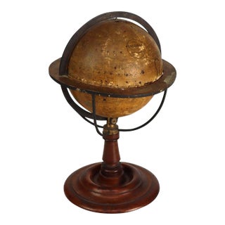 19th Century Wachob & Co. “The Excelsior” Terrestrial World Globe on Walnut & Brass Stand For Sale