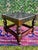 Wood Vintage Spanish Revival Woven Leather Strap Rolling Footstool For Sale - Image 7 of 13