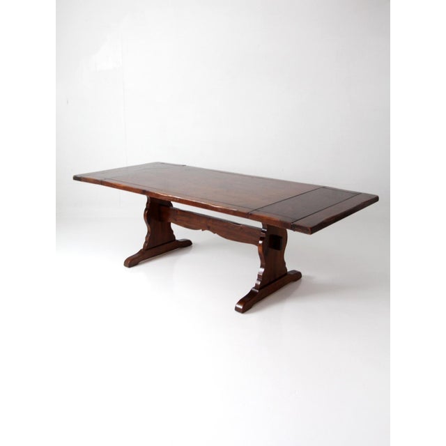 Vintage Spanish Style Trestle Dining Table For Sale - Image 12 of 17