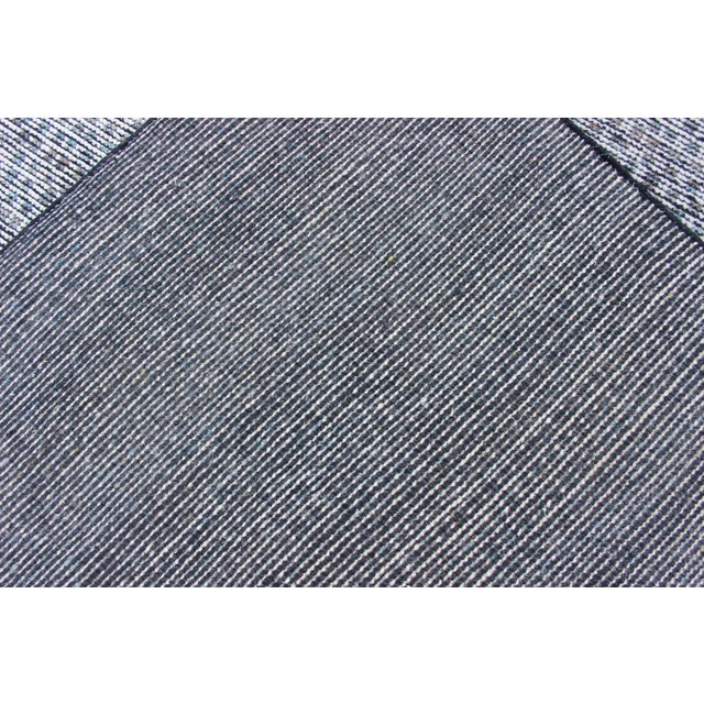 Modern Distressed Hand Knotted Checkered Rug by Keivan Woven Arts, 6 X 8'9 For Sale - Image 12 of 13