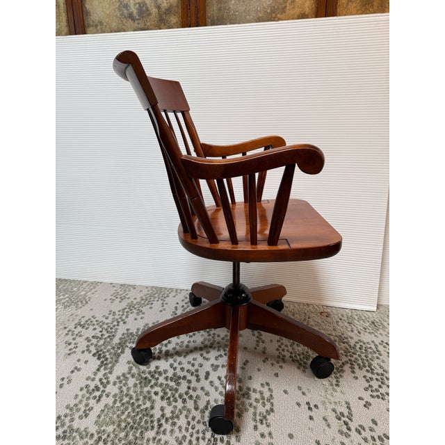 Nichols & Stone Vintage Nichols & Stone Wooden Office Chair For Sale - Image 4 of 12