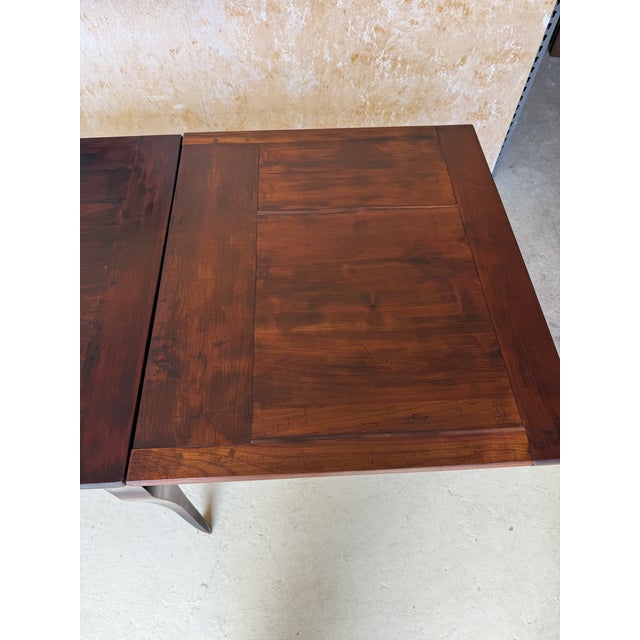 French Early 20th Century Walnut Farm Table With Cabriole Legs and Two Extension Leaves For Sale - Image 15 of 18
