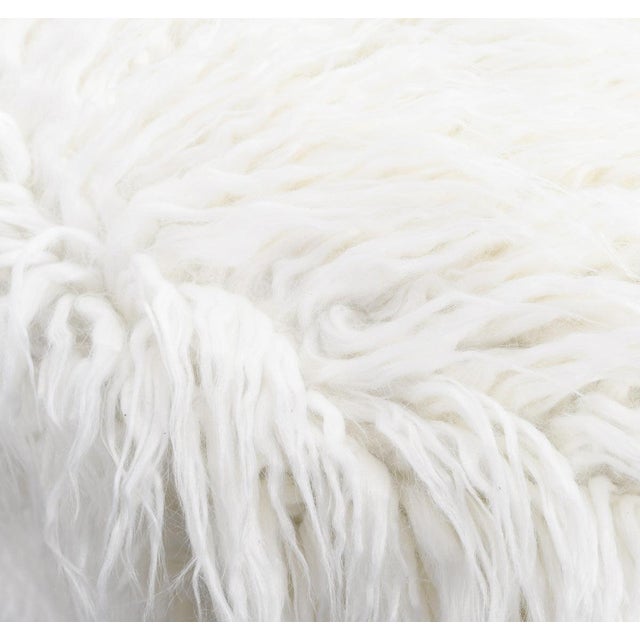 White Faux Fur Arm Chair For Sale In Los Angeles - Image 6 of 7