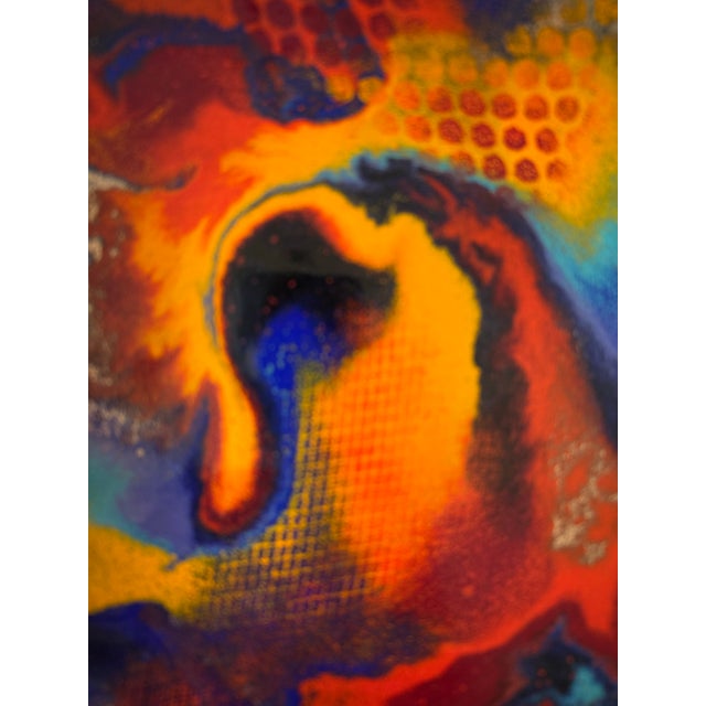 Vintage Copper Enamel Plate by Sansone Studio For Sale - Image 4 of 7