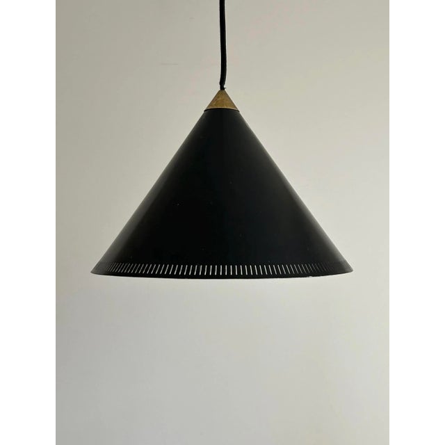 Mid-Century Modern Kegle-Style Pendant Lamp attributed to Bent Karlby for Lyfa, 1960s For Sale - Image 3 of 12