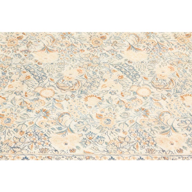Textile Authentic Persian Meshad Botanic Handmade Wool Carpet For Sale - Image 7 of 9