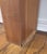 1960s midcentury walnut extra-long console table w/ white marble top inserts. Legs/base have some slight damage/peeling to...
