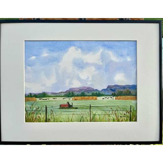 English Giclee Print Watercolor Painting “My Neighbors” For Sale - Image 3 of 6