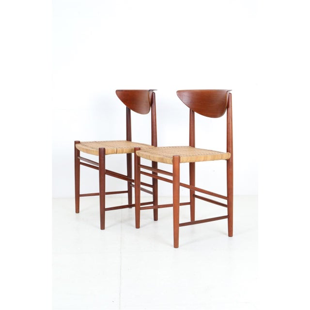 Mid-Century Modern Model 316 Chairs in Teak by Peter Hvidt & Orla Mølgaard Nielsen for Søborg Møbler, 1960s, Set of 2 For Sale - Image 3 of 18