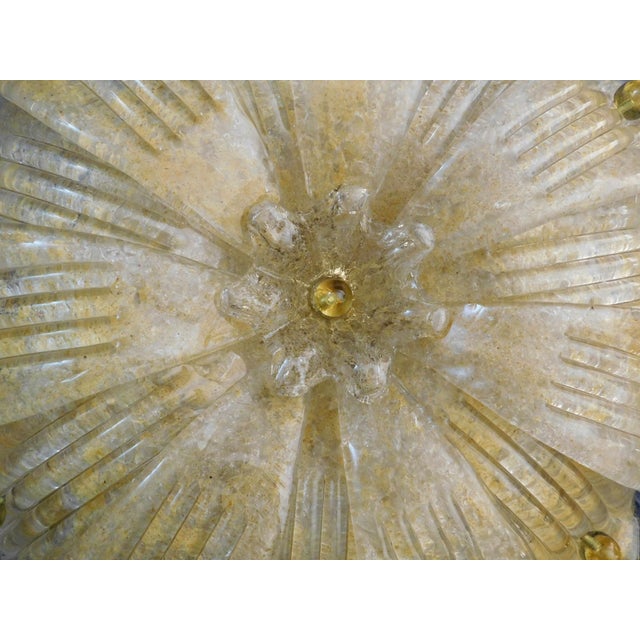 20th Century Amber Graniglia Murano Flush Mount For Sale - Image 6 of 8