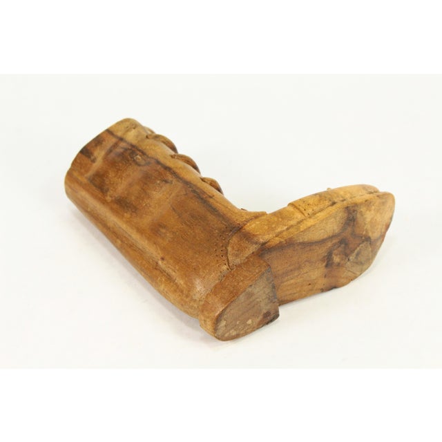 Miniature Novelty Carved Wooden Boot, Mouse Man of London Style For Sale - Image 12 of 12