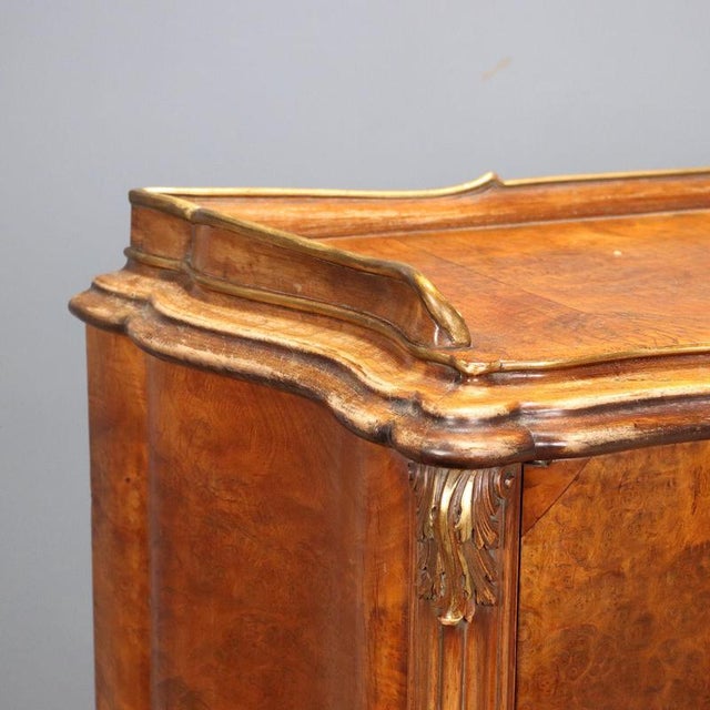 Wood Chippendale Sideboard in Walnut and Burl For Sale - Image 7 of 12