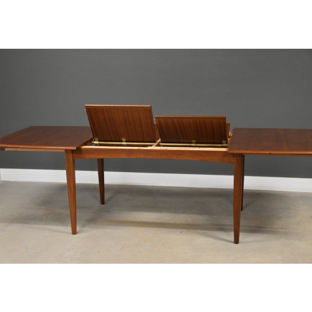 Mid 20th Century Mid 20th Century Danish Modern Teak Butterfly Leaf Dining Table For Sale - Image 5 of 13
