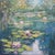Sean Wu Original Oil Landscape of Lily Pond For Sale