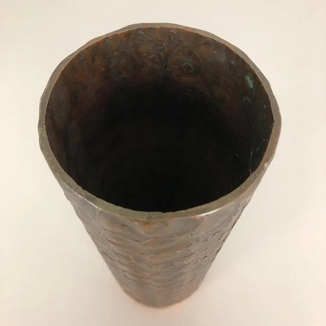 Brutalist Sculptural Copper Vase in the Style of Auböck, Austria, 1950s For Sale - Image 11 of 16