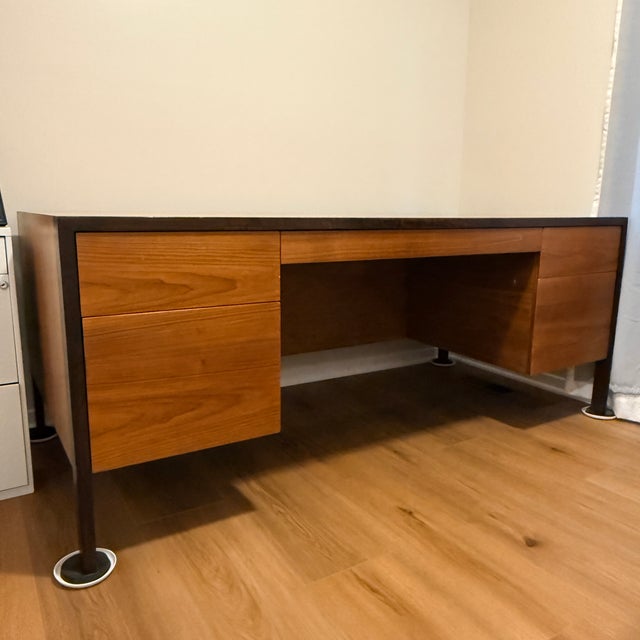 Mid Century Harvey Probber Executive Desk A significant piece in size and history. Labeled Harvey Probber and crafted from...