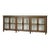 Country Wood Sideboard With Glass Doors For Sale