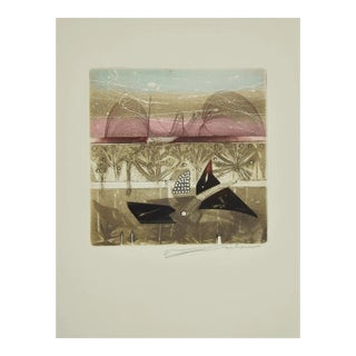 René Lubarow - Le Bas du Ciel - Etching - 1978 For Sale