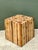 Vintage Natural Wood Block Accent Table For Sale - Image 16 of 18