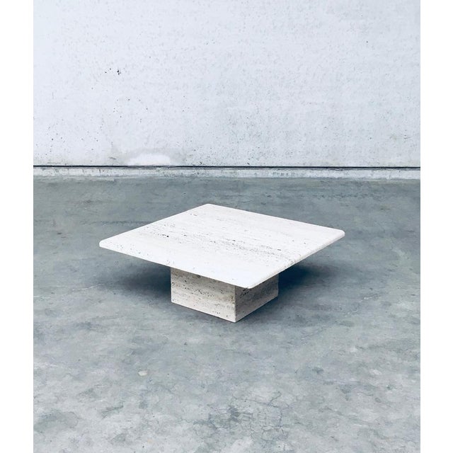 Italian Travertine Square Coffee Table, 1970s For Sale - Image 15 of 18