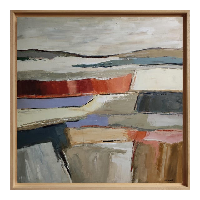 Strates en Suspens, Abstract Landscape, Contemporary, Framed by Sophie Dumont For Sale